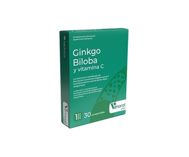 Venarol ginkgo biloba+vitamina C 30 cápsulas Herbora