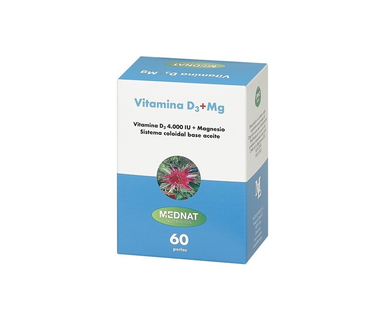 Vitamina D3+Mg 60 perlas Mednat