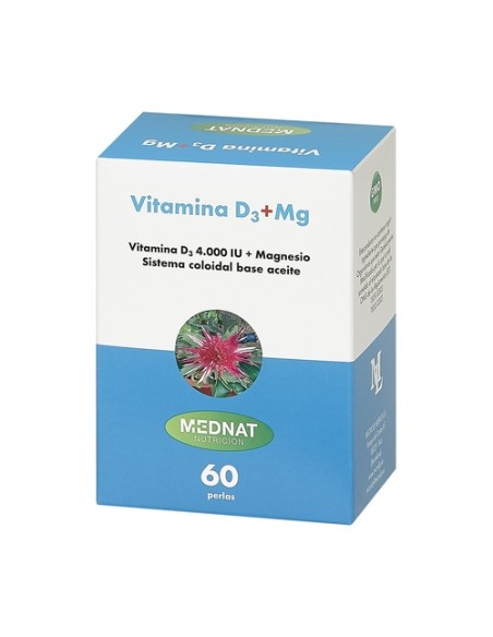 Vitamina D3+Mg 60 perlas Mednat