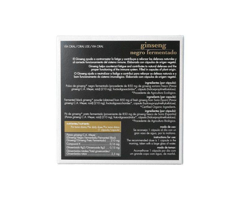 Ginseng Negro 24 cápsulas Soria Natural
