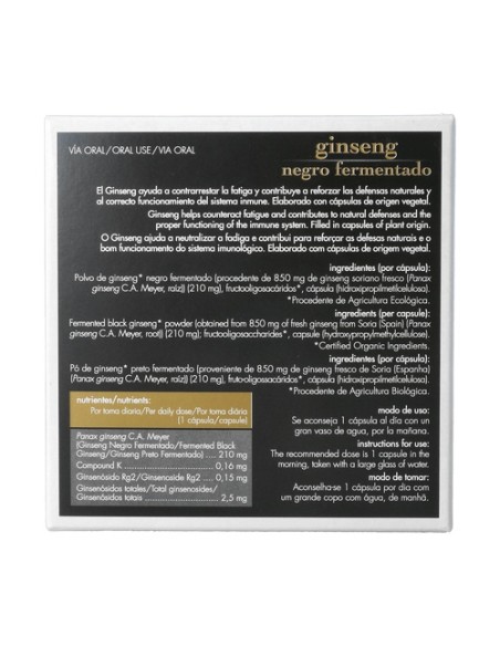 Ginseng Negro 24 cápsulas Soria Natural