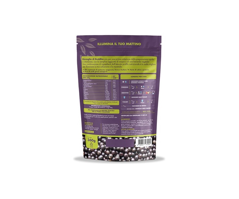 Despertar de buda açai plátano y fresa 360 g Iswari