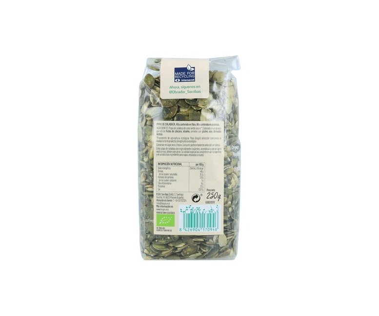 Semillas Pipas de Calabaza Bio 250 g Biográ