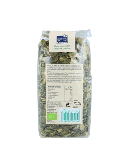 Semillas Pipas de Calabaza Bio 250 g Biográ