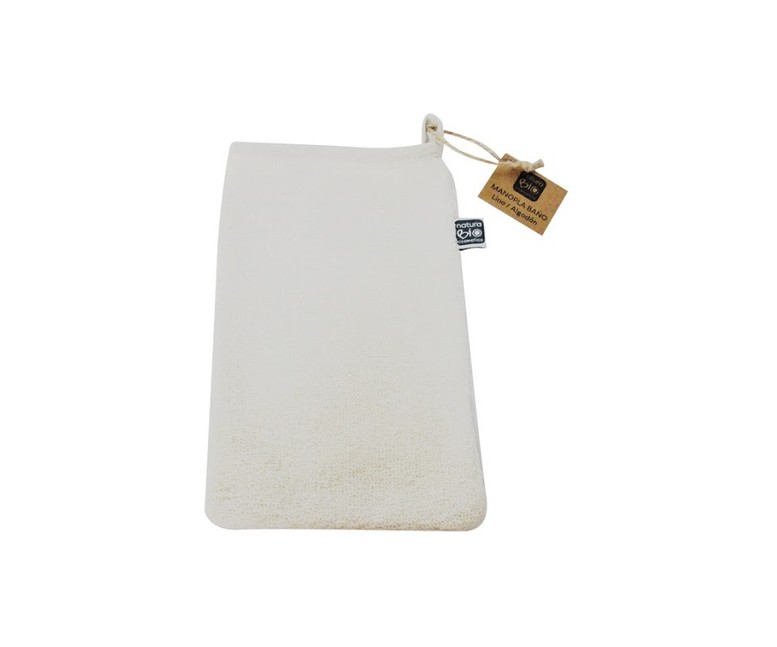 Manopla Baño Lino Algodón 1 unidad NaturaBIO Cosmetics