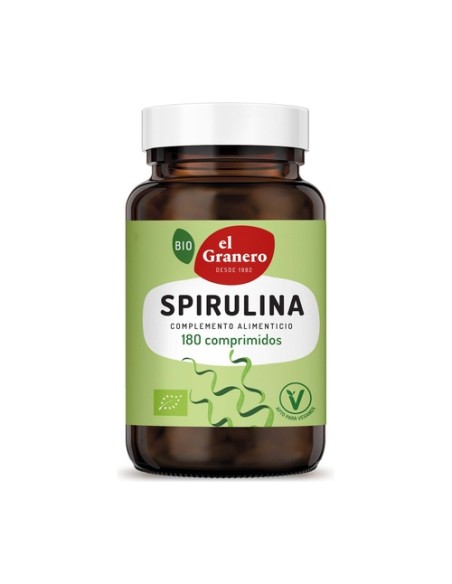 Espirulina Bio 500mg 180 comprimidos (500mg) El Granero Integral