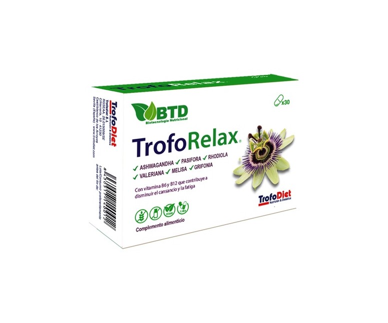TrofoRelax 30 cápsulas de 764mg TrofoDiet BTD