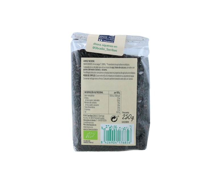 Arroz Nerone 250 g Biográ