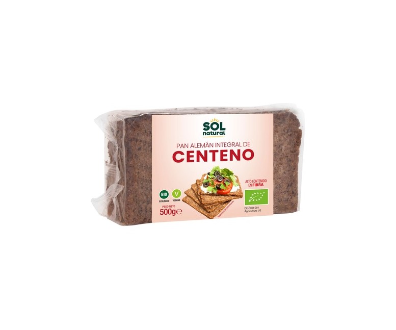 Pan alemán de centeno integral Bio 500 g Sol Natural