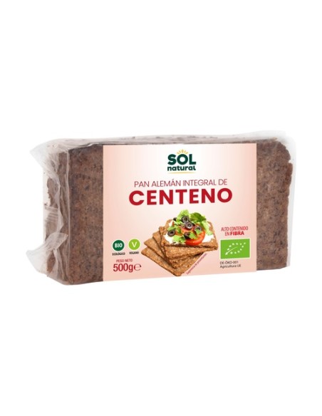 Pan alemán de centeno integral Bio 500 g Sol Natural