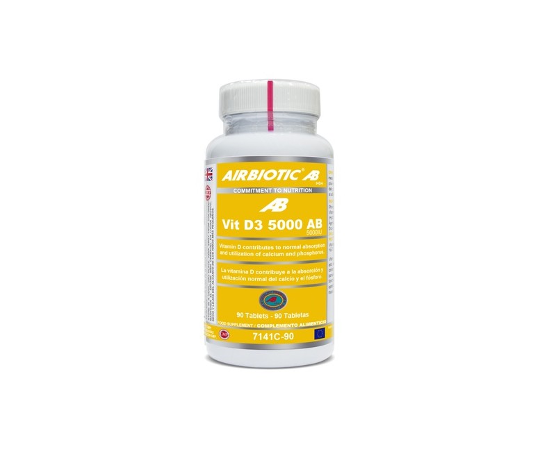 Vit D3 AB 90 comprimidos de 5000UI Airbiotic