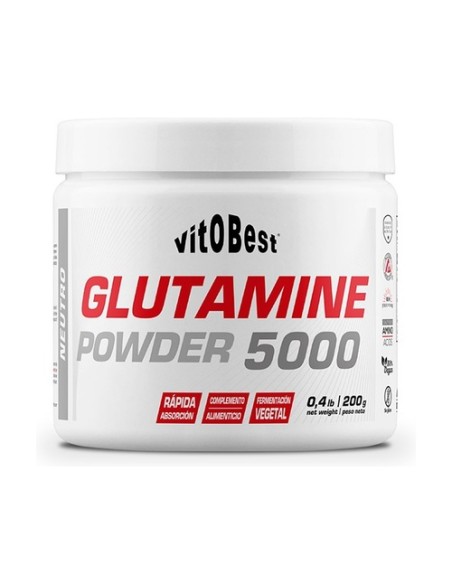 Glutamina powder 5000 post-entreno 200 g de polvo VIT.O.BEST