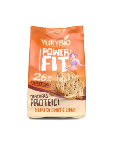 Cracker salado proteico con chia y lino 200 g Yukybio