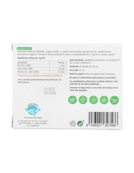 Slank Metabolik 30 tabletas Espadiet