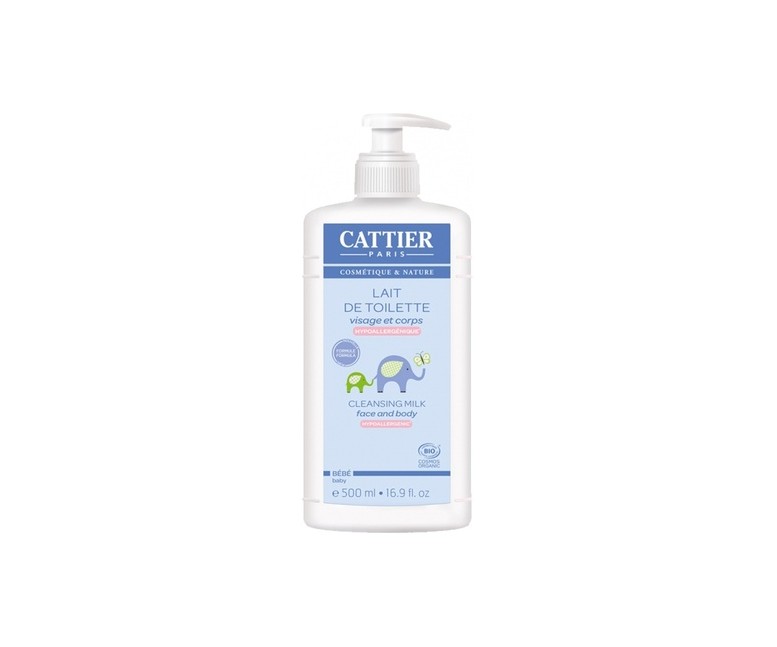 Leche hidratante limpiadora bebé 500 ml Cattier