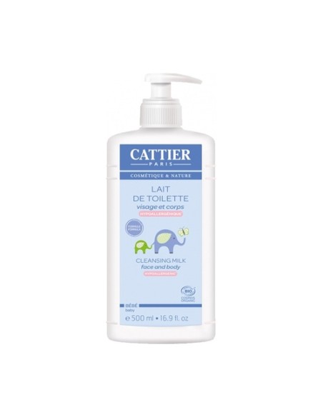 Leche hidratante limpiadora bebé 500 ml Cattier