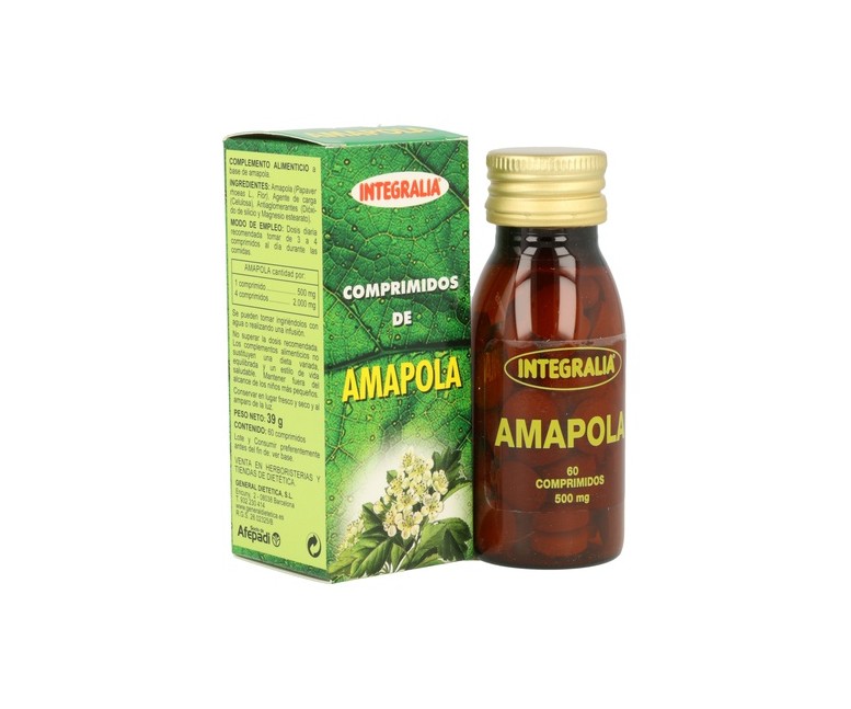 Amapola 60 comprimidos de 500mg Integralia