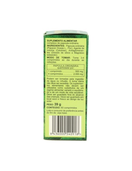 Amapola 60 comprimidos de 500mg Integralia