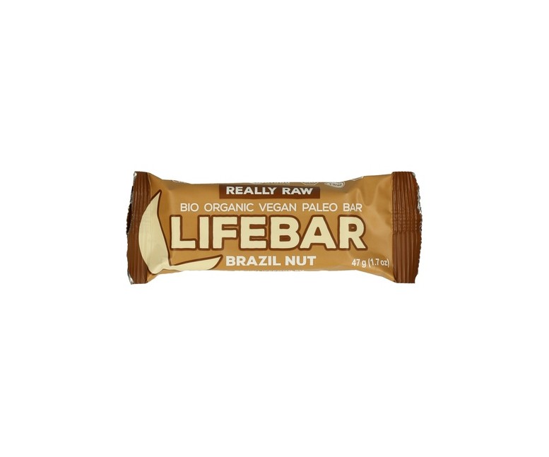 Pack Lifebar (Sabor Nueces del Brasil) 15 barritas de 47g Lifefood