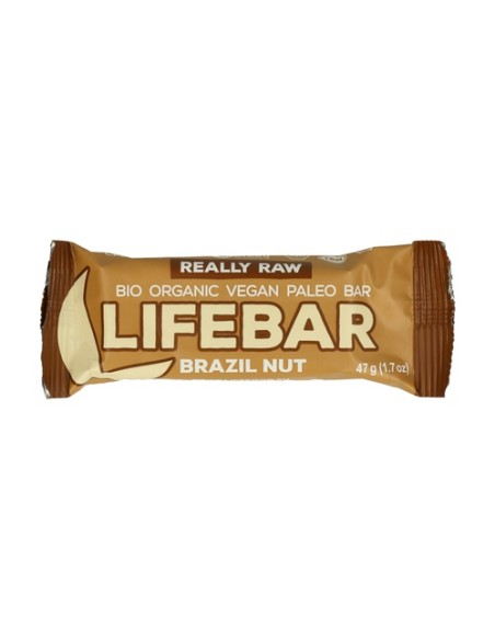 Pack Lifebar (Sabor Nueces del Brasil) 15 barritas de 47g Lifefood