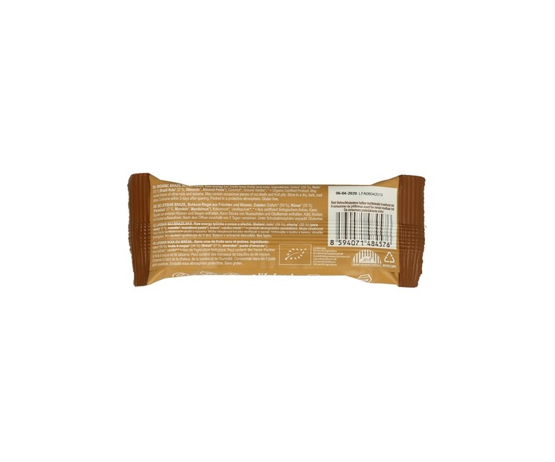 Pack Lifebar (Sabor Nueces del Brasil) 15 barritas de 47g Lifefood