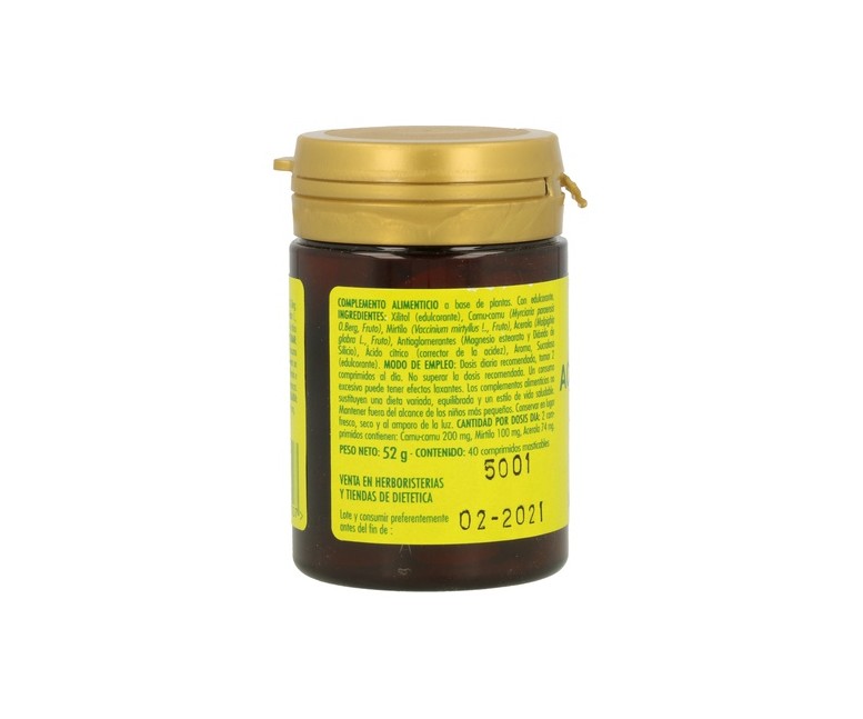 Acerola Plus con Mirtilo 40 comprimidos Integralia