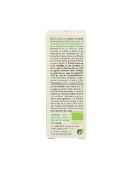 Aceite esencial de limón Bio 10 ml Esential Aroms