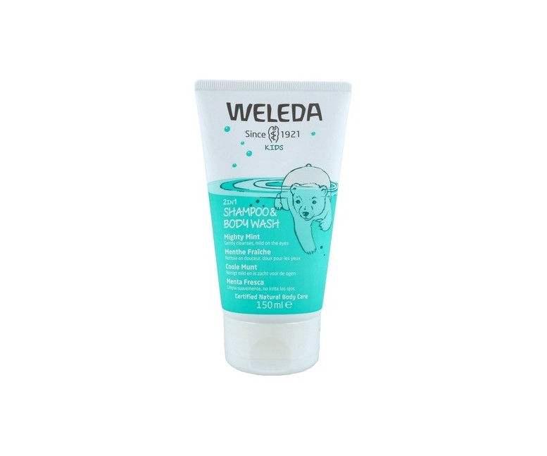 Baby Shower y Champú Menta fresca 150 ml de gel Weleda