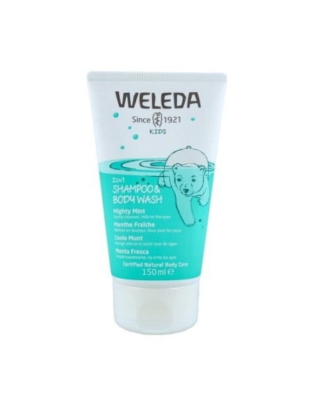 Baby Shower y Champú Menta fresca 150 ml de gel Weleda