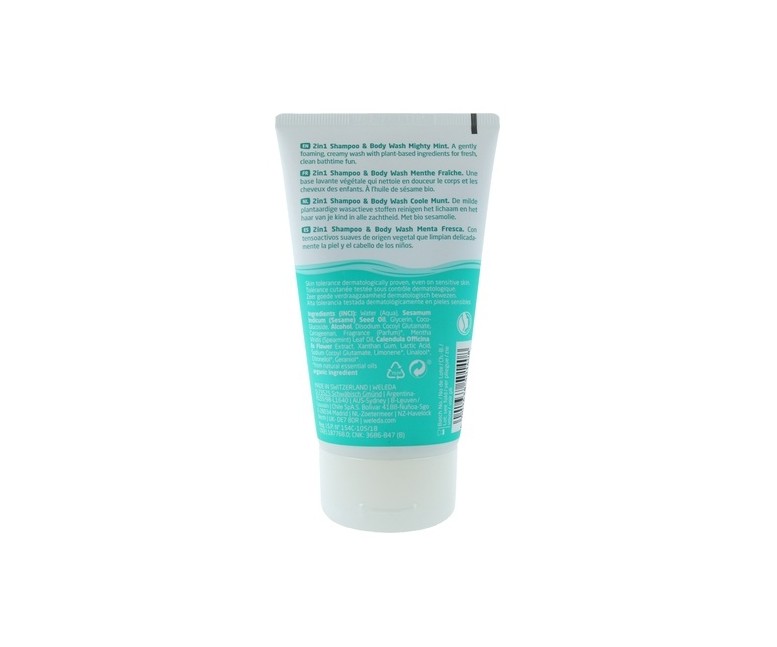 Baby Shower y Champú Menta fresca 150 ml de gel Weleda