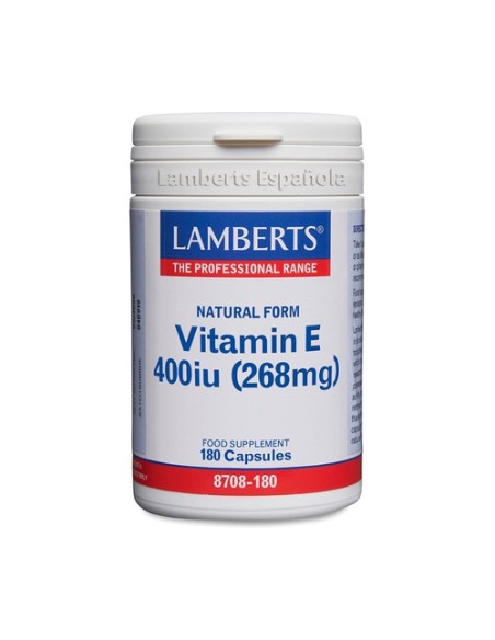 Vitamina E 400 UI 180 cápsulas Lamberts
