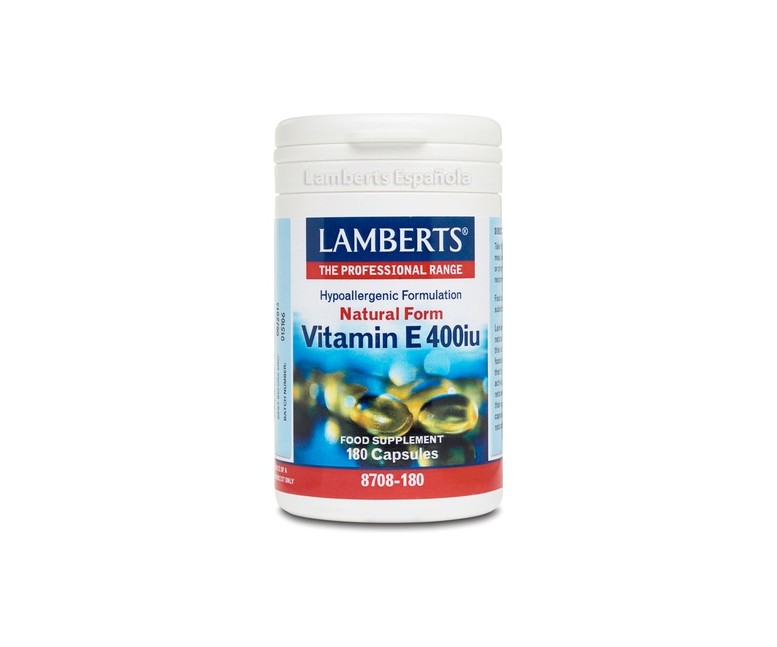 Vitamina E 400 UI 180 cápsulas Lamberts