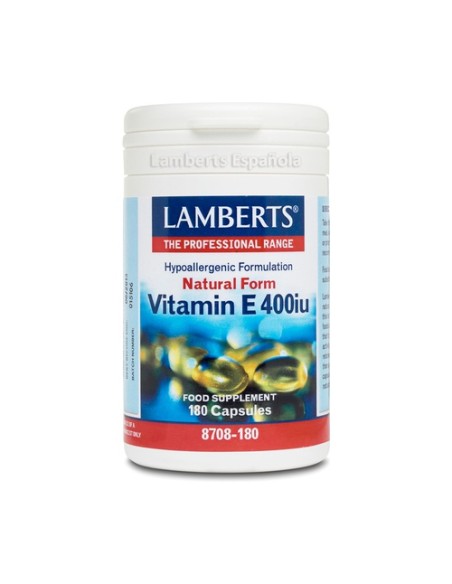 Vitamina E 400 UI 180 cápsulas Lamberts