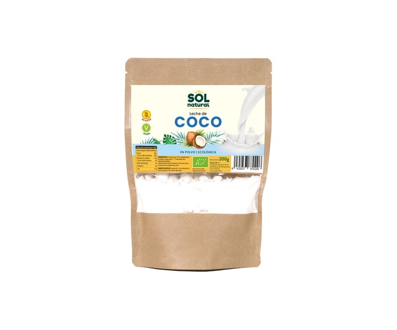 Leche de coco en polvo Bio 200 g de polvo (Coco) Sol Natural