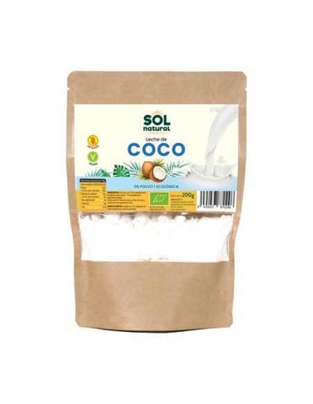 Leche de coco en polvo Bio 200 g de polvo (Coco) Sol Natural