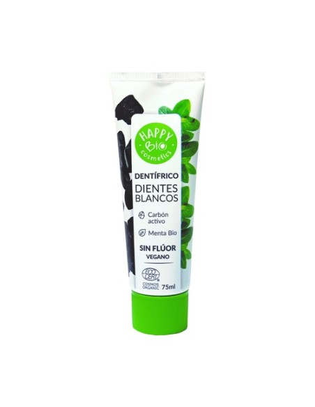 Dentifrico dientes blancos carbon activo 75 ml Happy Bio