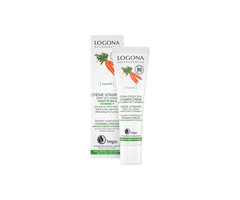 Crema Vitamínica Iluminadora Zanahoria & Vitamina F 30 ml de crema Logona
