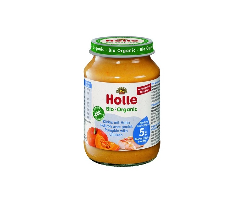 Tarrito de Calabaza con Pollo 4m+ 190 g Holle