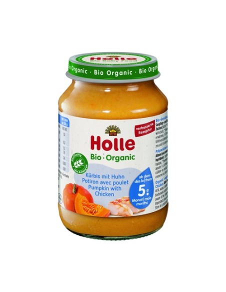 Tarrito de Calabaza con Pollo 4m+ 190 g Holle