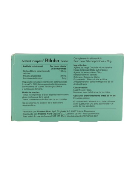 Activecomplex Biloba Forte 60 comprimidos Pharma Nord