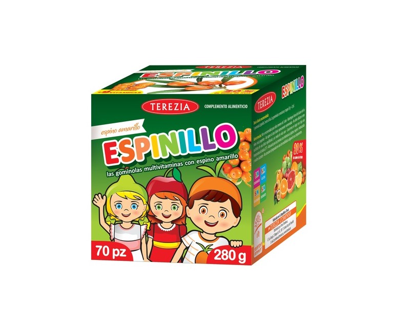 Espinillo: las gominolas multivitaminas con espino amarillo 70 gominolas Terezia Company