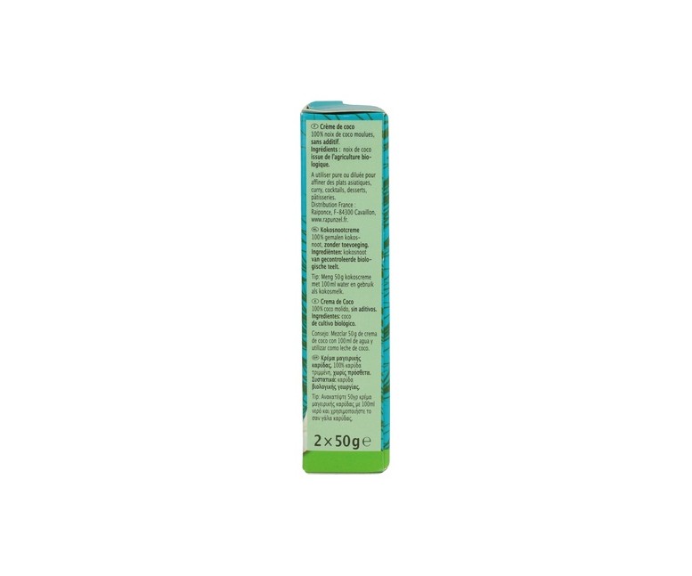 Crema De Coco Para Cocinar 2 unidades de 50g (Coco) Rapunzel