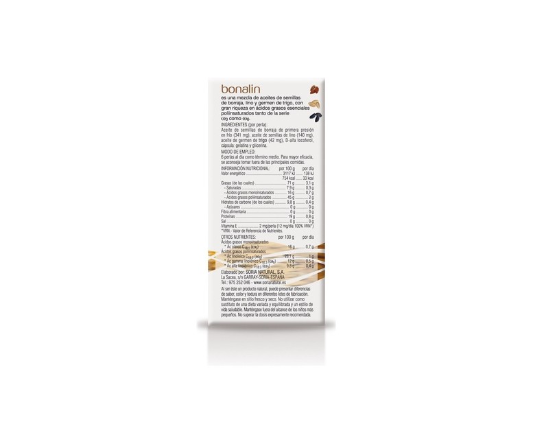 Bonalin 100 perlas de 500mg Soria Natural