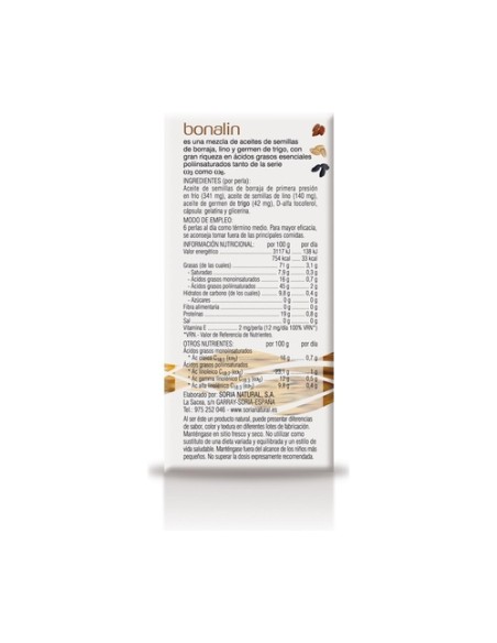 Bonalin 100 perlas de 500mg Soria Natural