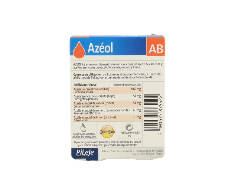 Azeol Ab 30 cápsulas Pileje