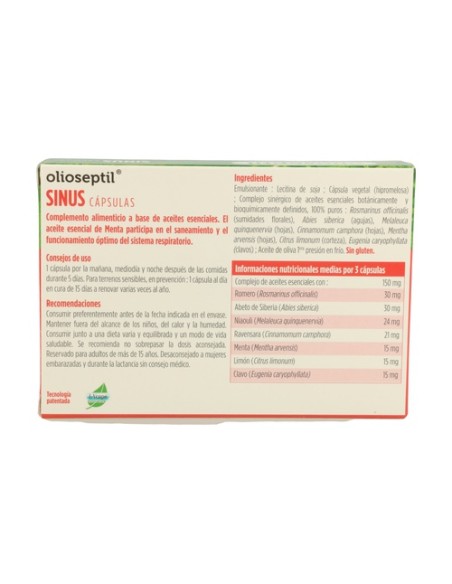 Olioseptil Sinus 15 cápsulas Olioseptil