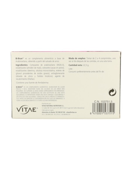 BiBran 50 comprimidos de 450g Vitae