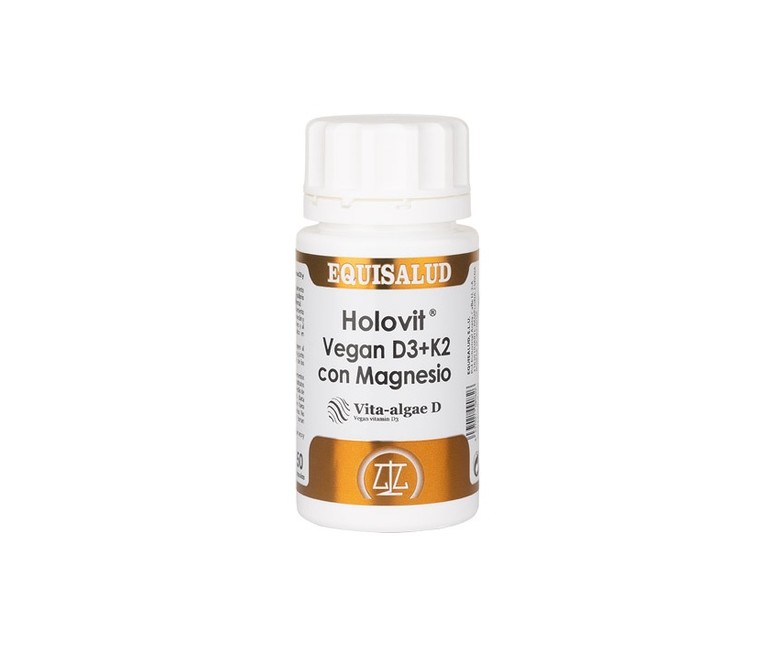Holovit Vegan D3+K2+magnesio 50 cápsulas Equisalud