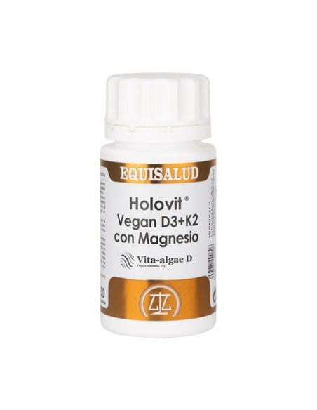 Holovit Vegan D3+K2+magnesio 50 cápsulas Equisalud