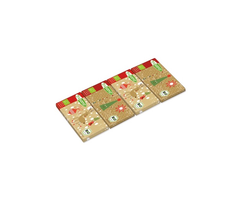 Chocolate con leche minis navidad 4 unidades de 125g (Chocolate) Frusano